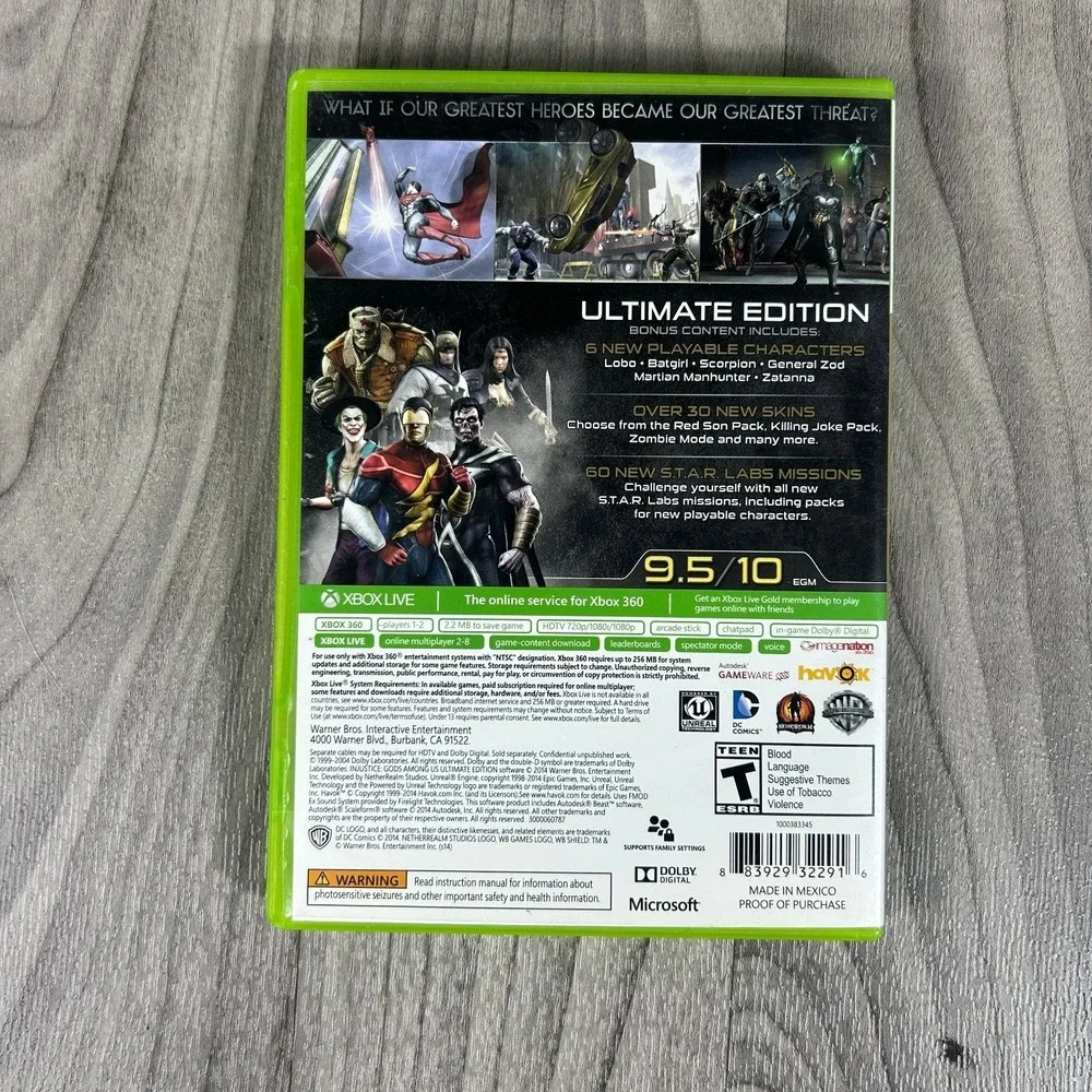 Injustice‎ Gods Among Us Ultimate Edition Xbox 360 Video Game Fighting